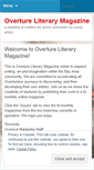 Mobile Screenshot of overtureliterarymagazine.com