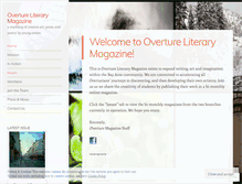 Tablet Screenshot of overtureliterarymagazine.com